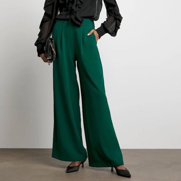 Chinti & Parker Green Pleated Trouser Dress Pants SIZE 6 - Picture 1 of 6